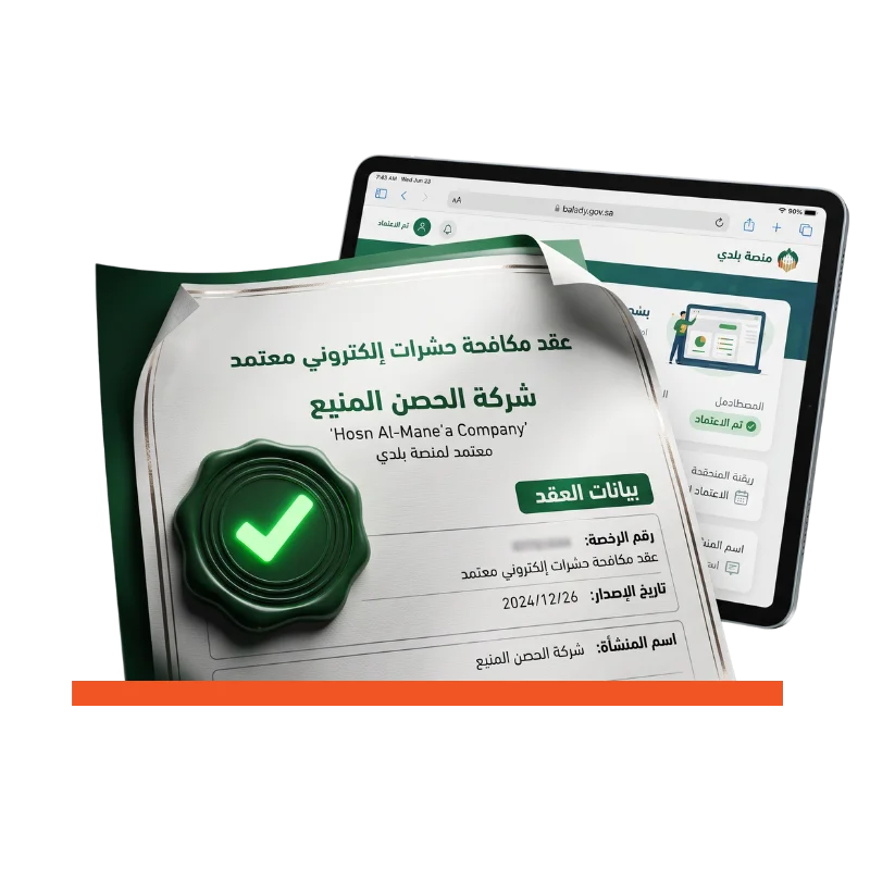 عقد الكتروني مكافحة الحشرات